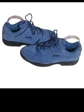 Ryka Womens Blue Suede Lace-Up Sneakers S8ze 7 5w